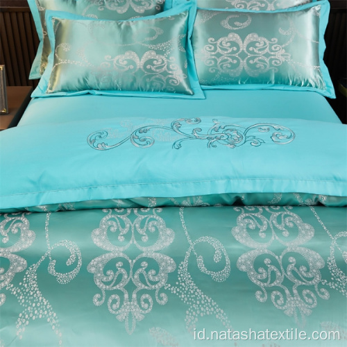 100% katun jacquard set tempat tidur hotel untuk grosir